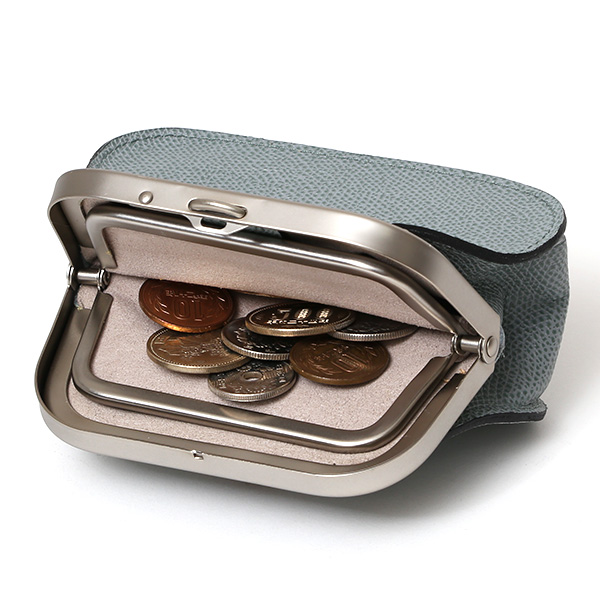  【SOPO】 フランス製高級レザー がま口 ミニ財布 カード収納 お札二つ折り可 本革 小銭入れ 財布 ブランド ブルー ネイビー 青色 メンズ レディース ユニセックス コインケース おしゃれ プレゼント 革 レザー 国産 日本製 ソポ SO53