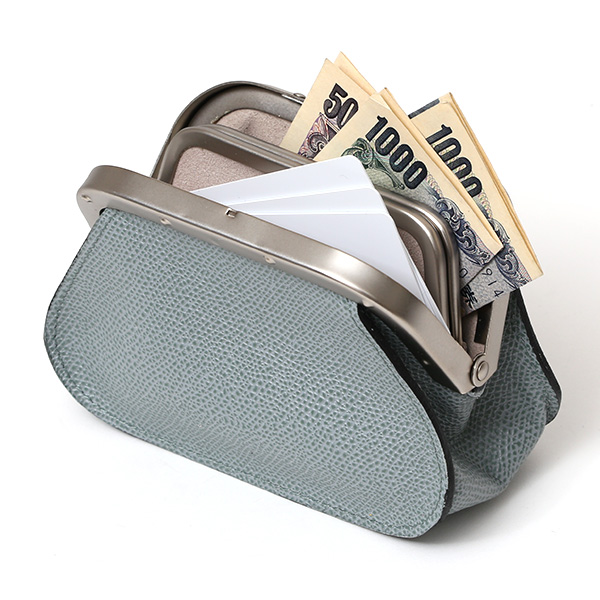  【SOPO】 フランス製高級レザー がま口 ミニ財布 カード収納 お札二つ折り可 本革 小銭入れ 財布 ブランド ブルー ネイビー 青色 メンズ レディース ユニセックス コインケース おしゃれ プレゼント 革 レザー 国産 日本製 ソポ SO53