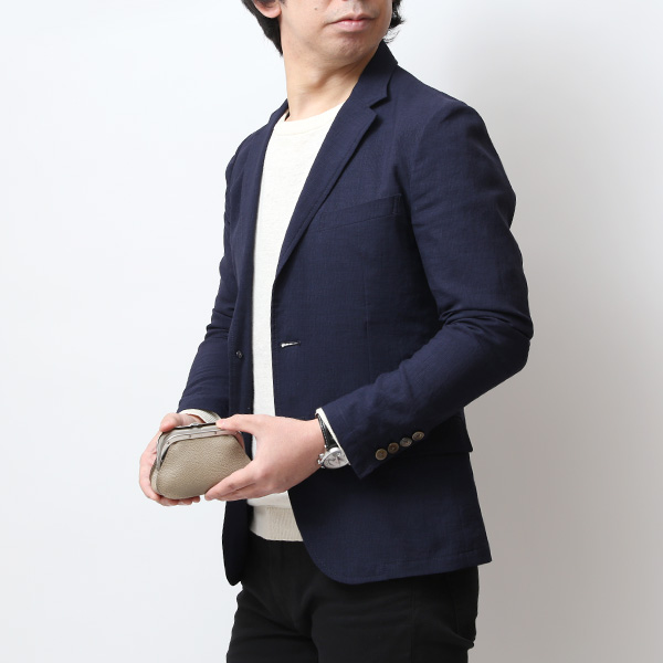  【SOPO】 フランス製高級レザー がま口 ミニ財布 カード収納 お札二つ折り可 本革 小銭入れ 財布 ブランド ベージュ 肌色 メンズ レディース ユニセックス コインケース おしゃれ プレゼント 革 レザー 国産 日本製 ソポ SO53