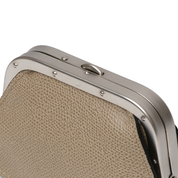  【SOPO】 フランス製高級レザー がま口 ミニ財布 カード収納 お札二つ折り可 本革 小銭入れ 財布 ブランド ベージュ 肌色 メンズ レディース ユニセックス コインケース おしゃれ プレゼント 革 レザー 国産 日本製 ソポ SO53