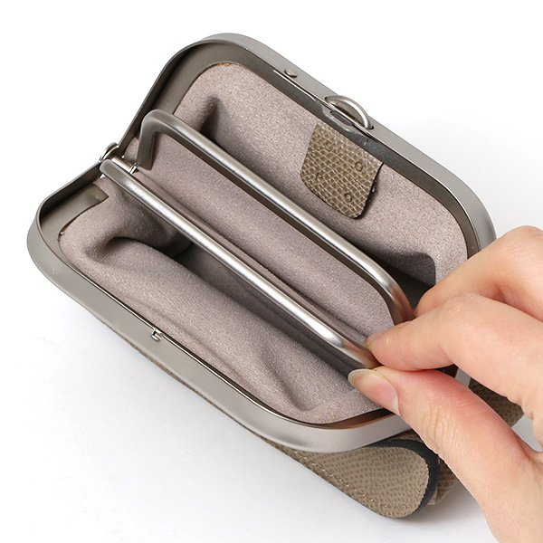  【SOPO】 フランス製高級レザー がま口 ミニ財布 カード収納 お札二つ折り可 本革 小銭入れ 財布 ブランド ベージュ 肌色 メンズ レディース ユニセックス コインケース おしゃれ プレゼント 革 レザー 国産 日本製 ソポ SO53