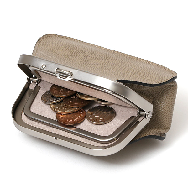  【SOPO】 フランス製高級レザー がま口 ミニ財布 カード収納 お札二つ折り可 本革 小銭入れ 財布 ブランド ベージュ 肌色 メンズ レディース ユニセックス コインケース おしゃれ プレゼント 革 レザー 国産 日本製 ソポ SO53