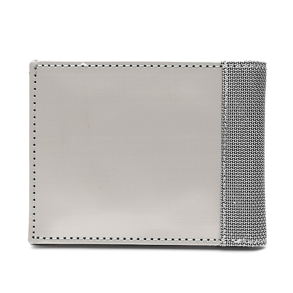  二つ折り財布 メンズ スキミング防止 小銭入れなし おしゃれ シルバー 銀色 スチュワート・スタンド(STEWART/STAND)