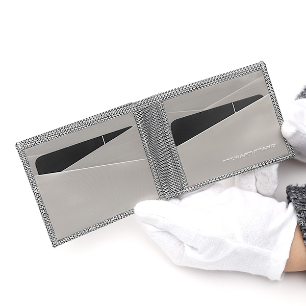  二つ折り財布 メンズ スキミング防止 小銭入れなし おしゃれ シルバー 銀色 スチュワート・スタンド(STEWART/STAND)