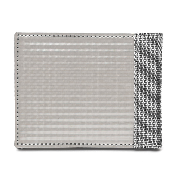  二つ折り財布 メンズ スキミング防止 小銭入れなし おしゃれ シルバー 銀色 スチュワート・スタンド(STEWART/STAND)