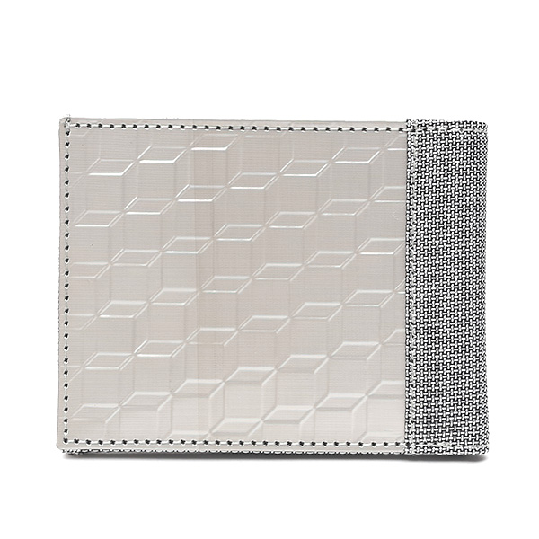  二つ折り財布 メンズ スキミング防止 小銭入れなし おしゃれ シルバー 銀色 スチュワート・スタンド(STEWART/STAND)