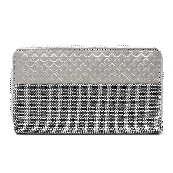  長財布 ラウンドファスナー スキミング防止 メンズ レディース ラウンドジップ シルバー 銀色 スチュワート・スタンド(STEWART/STAND)