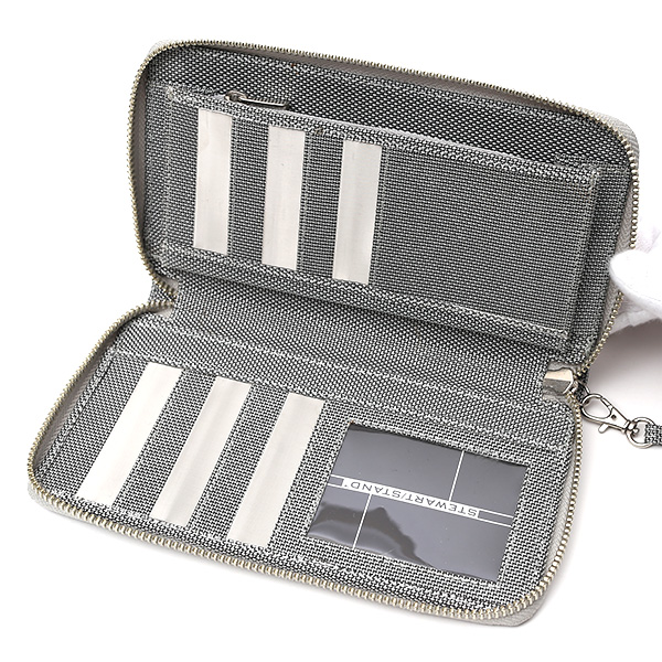  長財布 ラウンドファスナー スキミング防止 メンズ レディース ラウンドジップ シルバー 銀色 スチュワート・スタンド(STEWART/STAND)