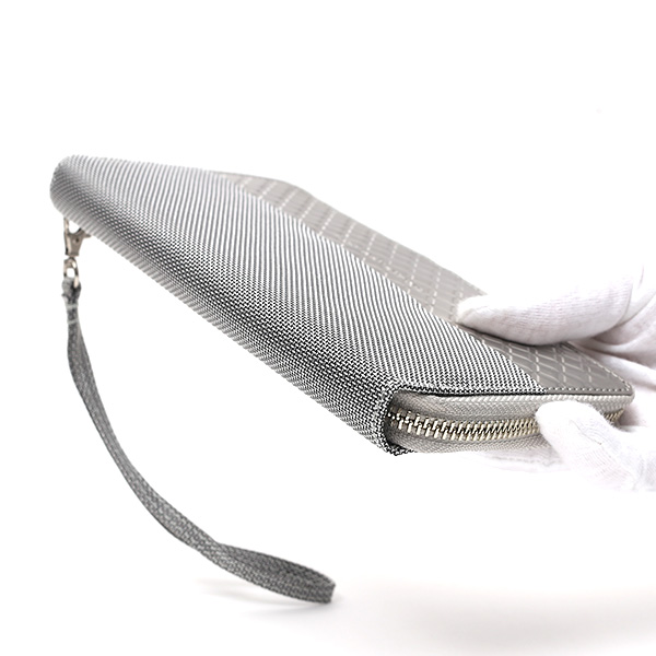  長財布 ラウンドファスナー スキミング防止 メンズ レディース ラウンドジップ シルバー 銀色 スチュワート・スタンド(STEWART/STAND)