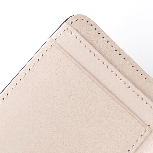  二つ折り レザー 本革 財布 メンズ レディース ブルー ネイビー 青色 小銭入れ 日本製 ブランド 皮 サイフ StitchandSew(スティッチアンドソー)