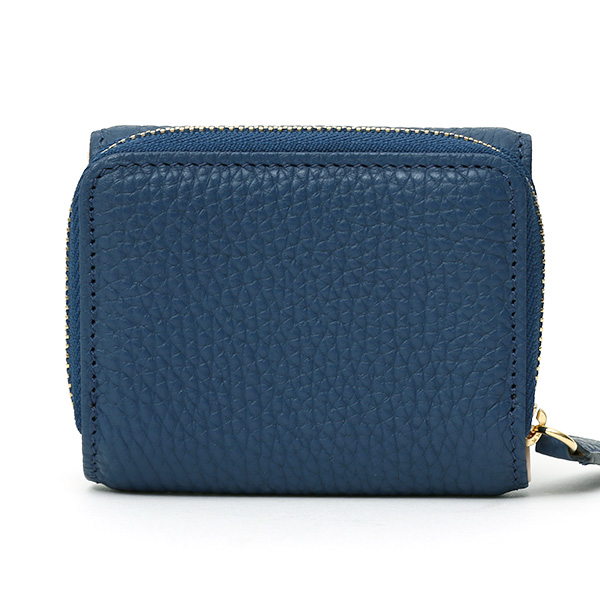  二つ折り レザー 本革 財布 メンズ レディース ブルー ネイビー 青色 小銭入れ 日本製 ブランド 皮 サイフ StitchandSew(スティッチアンドソー)