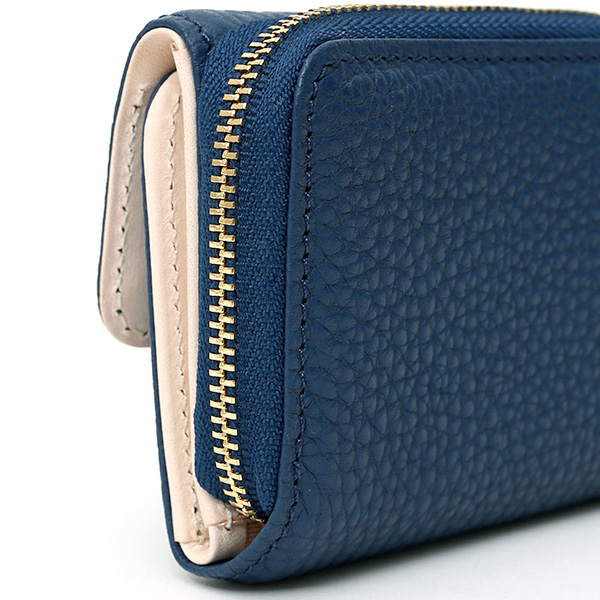  二つ折り レザー 本革 財布 メンズ レディース ブルー ネイビー 青色 小銭入れ 日本製 ブランド 皮 サイフ StitchandSew(スティッチアンドソー)