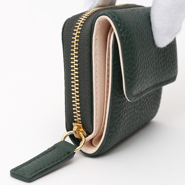  二つ折り レザー 本革 財布 メンズ レディース グリーン 緑色 小銭入れ 日本製 ブランド 皮 サイフ StitchandSew(スティッチアンドソー)