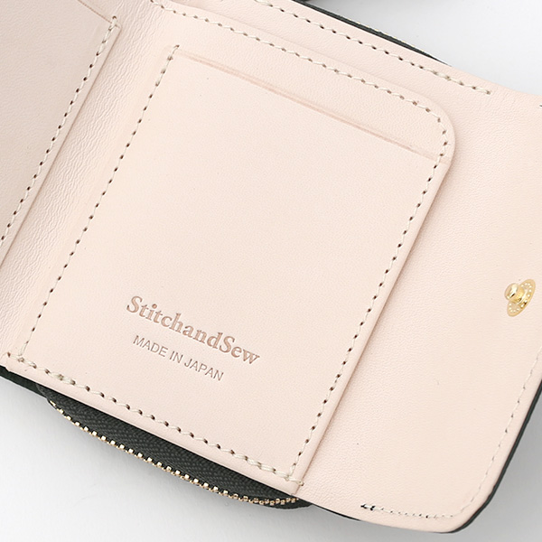  二つ折り レザー 本革 財布 メンズ レディース グリーン 緑色 小銭入れ 日本製 ブランド 皮 サイフ StitchandSew(スティッチアンドソー)