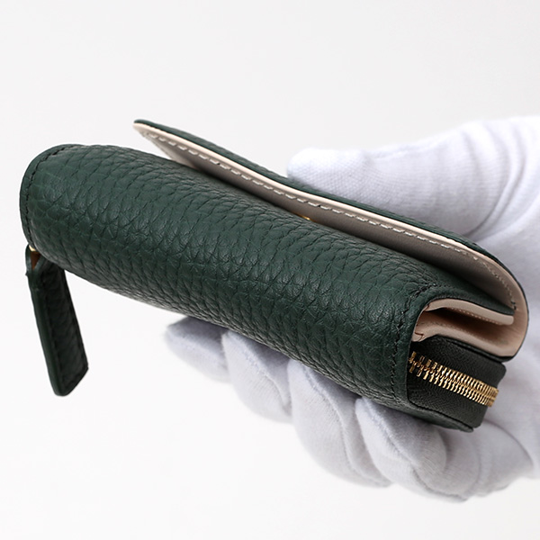  二つ折り レザー 本革 財布 メンズ レディース グリーン 緑色 小銭入れ 日本製 ブランド 皮 サイフ StitchandSew(スティッチアンドソー)