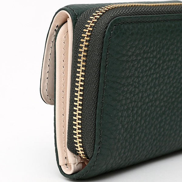  二つ折り レザー 本革 財布 メンズ レディース グリーン 緑色 小銭入れ 日本製 ブランド 皮 サイフ StitchandSew(スティッチアンドソー)