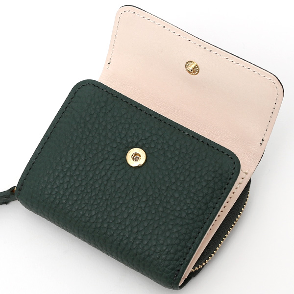  二つ折り レザー 本革 財布 メンズ レディース グリーン 緑色 小銭入れ 日本製 ブランド 皮 サイフ StitchandSew(スティッチアンドソー)