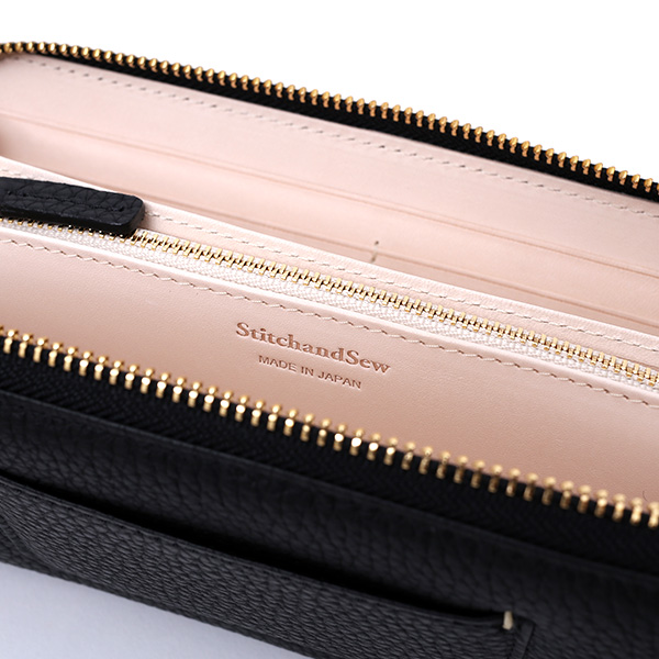  長財布 ラウンドファスナー 本革 レザー メンズ レディース ブラック 黒 黒色 日本製 ラウンドジップ 大容量 StitchandSew(スティッチアンドソー)