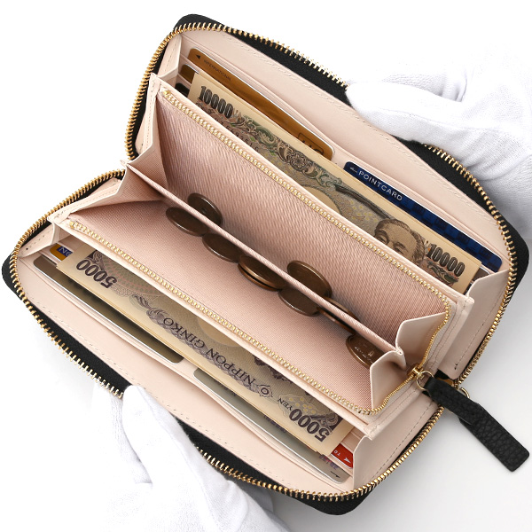  長財布 ラウンドファスナー 本革 レザー メンズ レディース ブラック 黒 黒色 日本製 ラウンドジップ 大容量 StitchandSew(スティッチアンドソー)