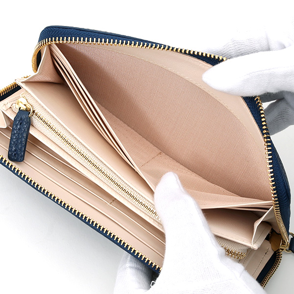  長財布 ラウンドファスナー 本革 レザー メンズ レディース ブルー ネイビー 青色 日本製 ラウンドジップ 大容量 StitchandSew(スティッチアンドソー)