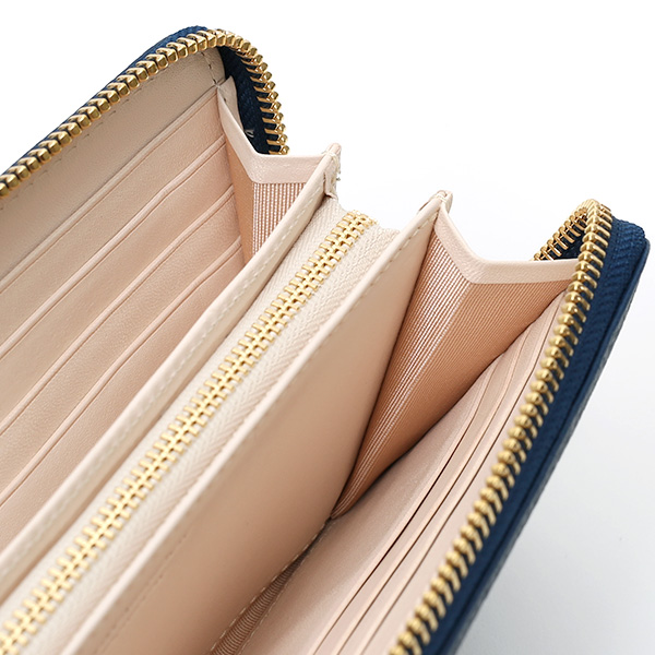  長財布 ラウンドファスナー 本革 レザー メンズ レディース ブルー ネイビー 青色 日本製 ラウンドジップ 大容量 StitchandSew(スティッチアンドソー)