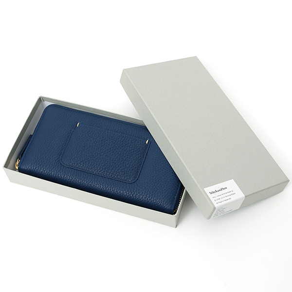  長財布 ラウンドファスナー 本革 レザー メンズ レディース ブルー ネイビー 青色 日本製 ラウンドジップ 大容量 StitchandSew(スティッチアンドソー)