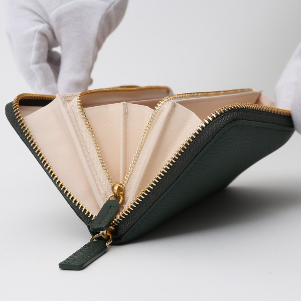  長財布 ラウンドファスナー 本革 レザー メンズ レディース グリーン 緑色 日本製 ラウンドジップ 大容量 StitchandSew(スティッチアンドソー)