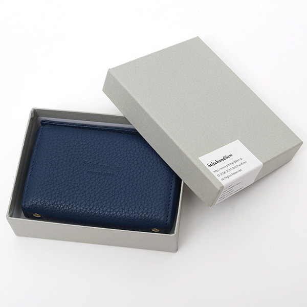  名刺入れ 本革 日本製 メンズ カードケース ブルー ネイビー 青色 レザー 革 国内生産 皮 カード入れ レディース StitchandSew(スティッチアンドソー)