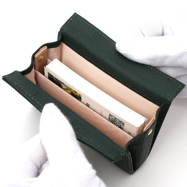  名刺入れ 本革 日本製 メンズ カードケース グリーン 緑色 レザー 革 国内生産 皮 カード入れ レディース StitchandSew(スティッチアンドソー)