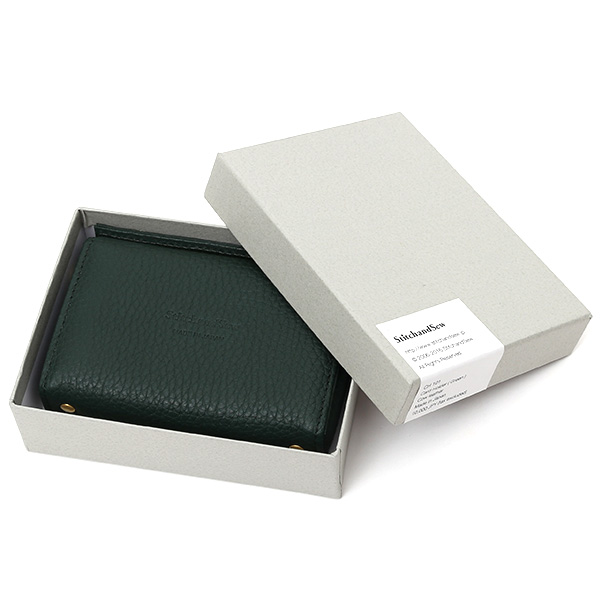  名刺入れ 本革 日本製 メンズ カードケース グリーン 緑色 レザー 革 国内生産 皮 カード入れ レディース StitchandSew(スティッチアンドソー)