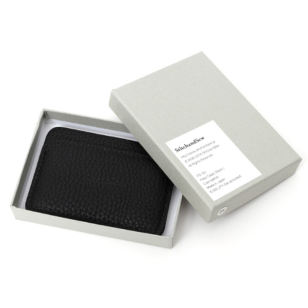 定期入れ パスケース 本革 レザー メンズ レディース ブラック 黒 黒色 日本製 カードケース 革 レザー StitchandSew(スティッチアンドソー)