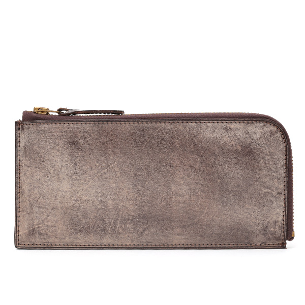 トワクレ(Trois Clefs) Lファスナーロングウォレット ブラウン
