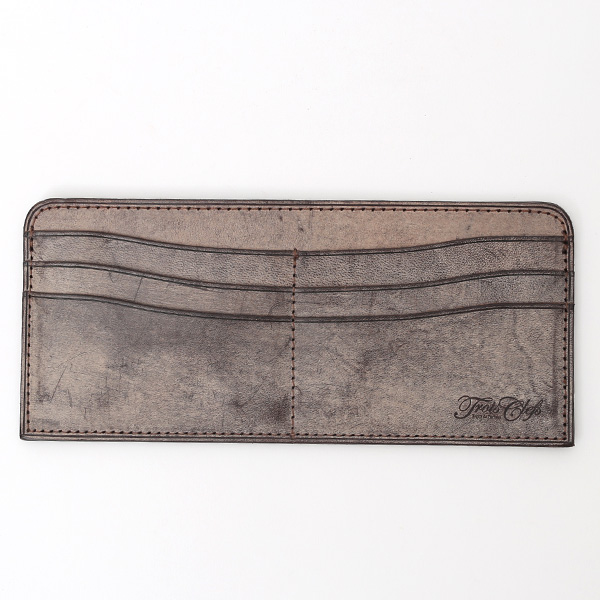  長財布 メンズ 本革 レザー ラウンドファスナー ブラウン 茶 茶色 小銭入れあり 薄型 薄まち コインケース トワクレ(Trois Clefs)