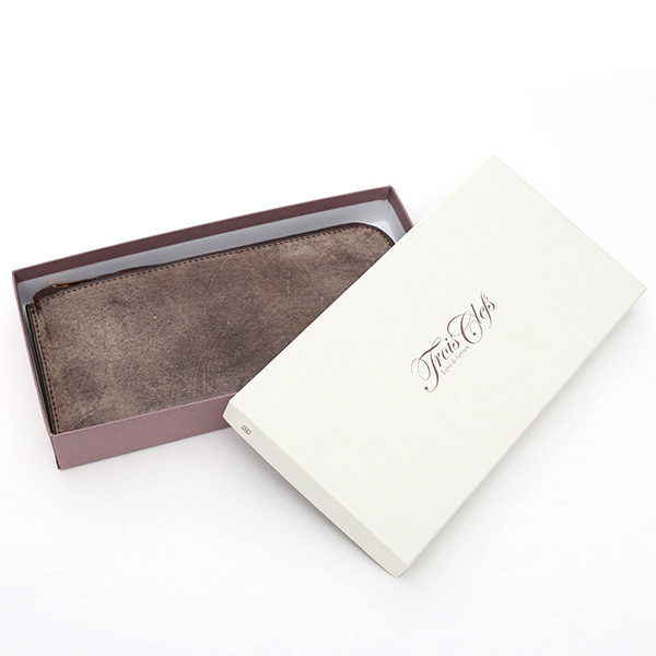  長財布 メンズ 本革 レザー ラウンドファスナー ブラウン 茶 茶色 小銭入れあり 薄型 薄まち コインケース トワクレ(Trois Clefs)