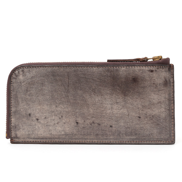  長財布 メンズ 本革 レザー ラウンドファスナー ブラウン 茶 茶色 小銭入れあり 薄型 薄まち コインケース トワクレ(Trois Clefs)