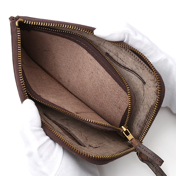  長財布 メンズ 本革 レザー ラウンドファスナー ブラウン 茶 茶色 小銭入れあり 薄型 薄まち コインケース トワクレ(Trois Clefs)