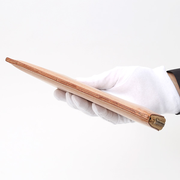  長財布 メンズ 本革 レザー ラウンドファスナー ブラウン 茶 茶色 小銭入れあり 薄型 薄まち コインケース トワクレ(Trois Clefs)