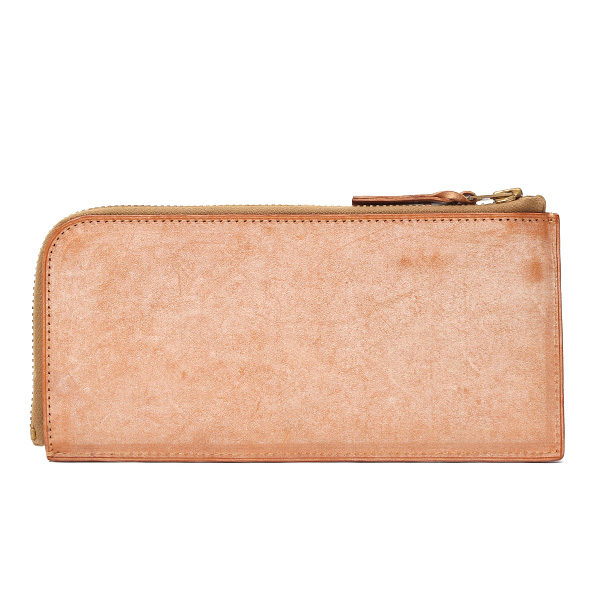  長財布 メンズ 本革 レザー ラウンドファスナー ブラウン 茶 茶色 小銭入れあり 薄型 薄まち コインケース トワクレ(Trois Clefs)