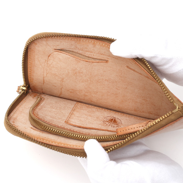  長財布 メンズ 本革 レザー ラウンドファスナー ブラウン 茶 茶色 小銭入れあり 薄型 薄まち コインケース トワクレ(Trois Clefs)