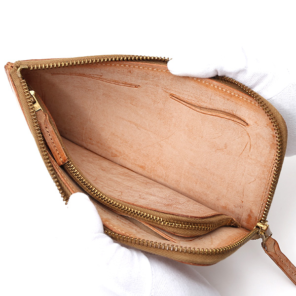  長財布 メンズ 本革 レザー ラウンドファスナー ブラウン 茶 茶色 小銭入れあり 薄型 薄まち コインケース トワクレ(Trois Clefs)