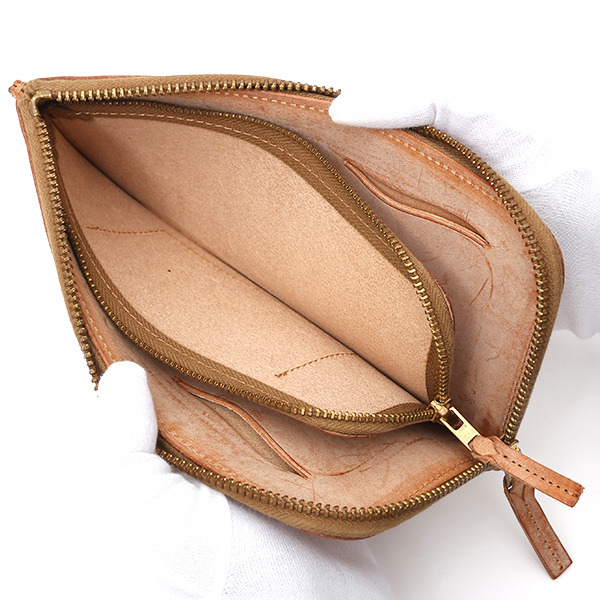  長財布 メンズ 本革 レザー ラウンドファスナー ブラウン 茶 茶色 小銭入れあり 薄型 薄まち コインケース トワクレ(Trois Clefs)