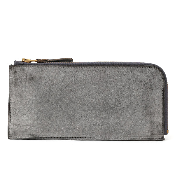 【約10営業日内に発送】トワクレ(Trois Clefs) Lファスナーロングウォレット ダークグレー