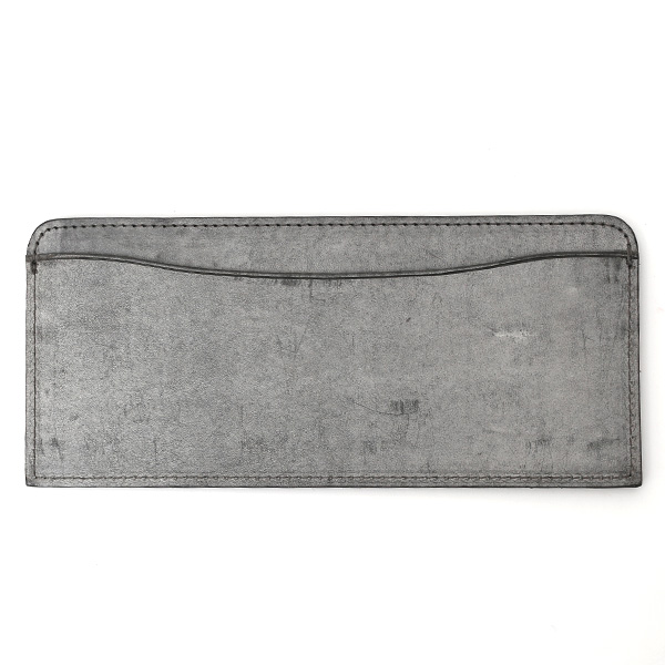  長財布 メンズ 本革 レザー ラウンドファスナー ダークグレー グレー グレイ 灰色 小銭入れあり 薄型 薄まち コインケース トワクレ(Trois Clefs)