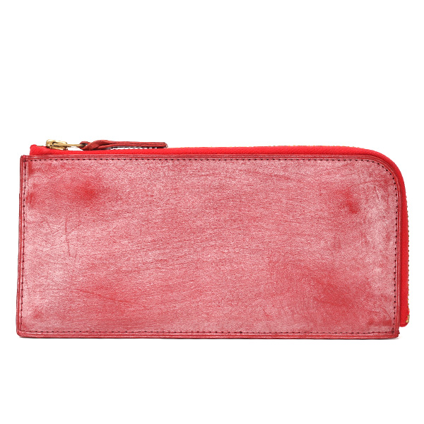 【約10営業日内に発送】トワクレ(Trois Clefs) Lファスナーロングウォレット レッド