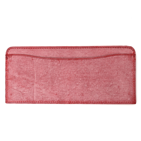  長財布 メンズ 本革 レザー ラウンドファスナー レッド ワイン 赤色 小銭入れあり 薄型 薄まち コインケース トワクレ(Trois Clefs)