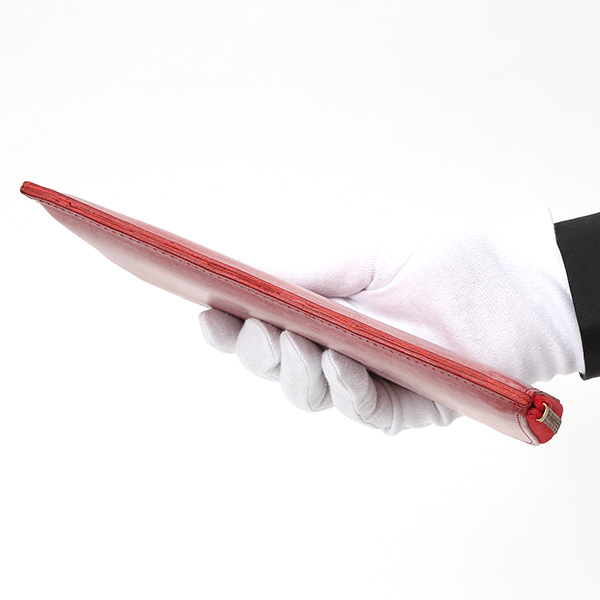  長財布 メンズ 本革 レザー ラウンドファスナー レッド ワイン 赤色 小銭入れあり 薄型 薄まち コインケース トワクレ(Trois Clefs)