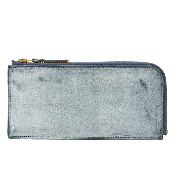 トワクレ(Trois Clefs) Lファスナーロングウォレット インディゴ