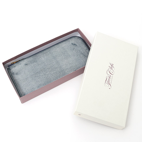  長財布 メンズ 本革 レザー ラウンドファスナー ブルー ネイビー 青色 小銭入れあり 薄型 薄まち コインケース トワクレ(Trois Clefs)