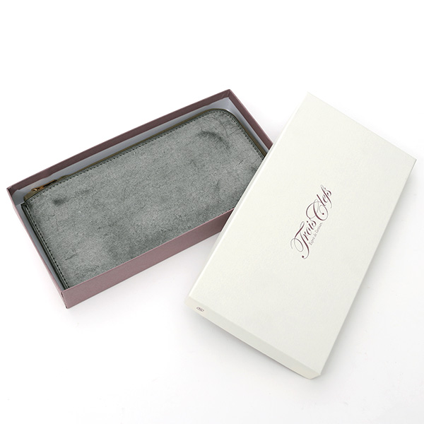  長財布 メンズ 本革 レザー ラウンドファスナー グリーン 緑色 小銭入れあり 薄型 薄まち コインケース トワクレ(Trois Clefs)