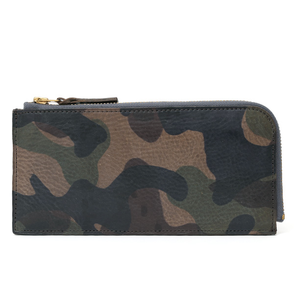 トワクレ(Trois Clefs) Lファスナーロングウォレット 迷彩グレー